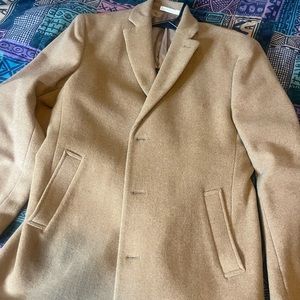 Calvin Klein camel topcoat 38R